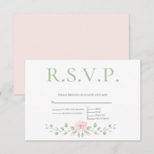 Menu Choice OSA - Rosa Blommigt accent Kort