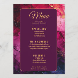 MENU + DRINKS Celestial Elegance Marble Meny