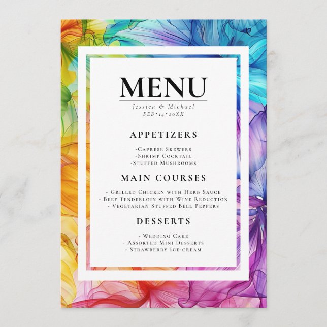 MENU + DRINKS Etheral Bloom Meny (Framsida)