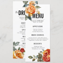 Menu + Drinks Marble Dreams Orange Ro Meny