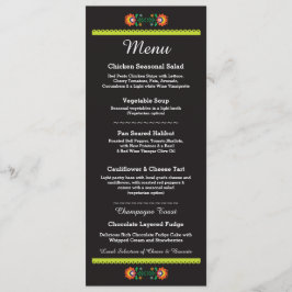 Menu Fiesta Party mexikanska bröllopsmottagning Inbjudningar