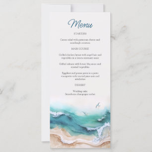 Menu för Beach Coastal Bröllop