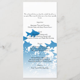 Menu för Blue Fish and Coral Bröllop Meny
