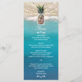 Menu för den tropiska Beach Wedding för ananas Mas Meny