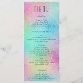 Menu för Modern Metallic Foil Bröllop Möhippa Meny