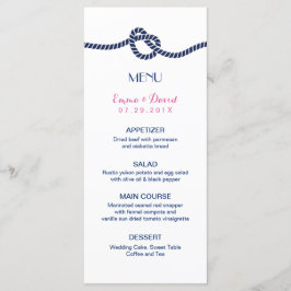 Menu för Nautiskt Gifter sig Elegant bröllop Meny
