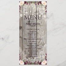 Menu för Rustic Snöre Burk Wood & String Ljus Bröl