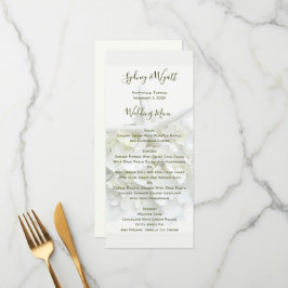 Menu för sjömansstjärnfisk Tall White Bröllop Meny