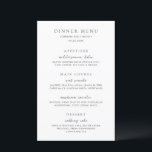 Menu för svart och vit Elegant bröllop<br><div class="desc">Moderna bröllop-menyer med enkel design med elegant och serif typsnitt.</div>