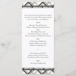 Menu för Svartvit Bröllop Meny