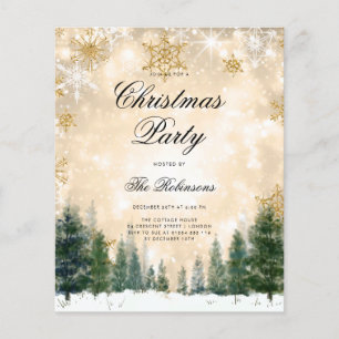 Menu för Winter Wonderland jul-programmet Inbjudan Flygblad