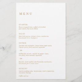 Menu Guld Modern Bröllop