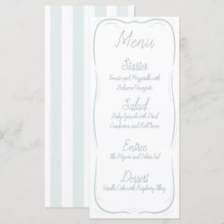 Menu hand plockade Gräns stripe Bröllop Meny