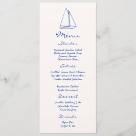 Menu hand plockade Nautical Bröllop Program