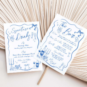 Menu hand plockade Teckning Doodles Bröllop Pub Meny