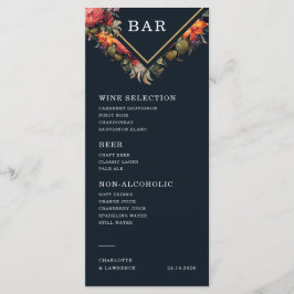 Menu har en fantastisk vintage blommigt stil meny