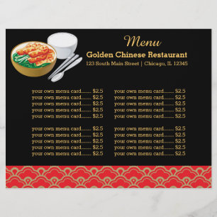 Menu Kinesisk restaurang