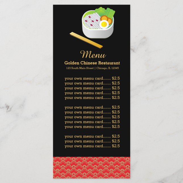 Menu Kinesisk restaurang Meny (Framsida)