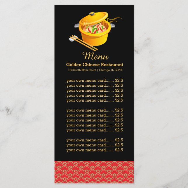 Menu Kinesisk restaurang Meny (Framsida)