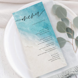 Menu-kort för sommarhavskustoblott meny