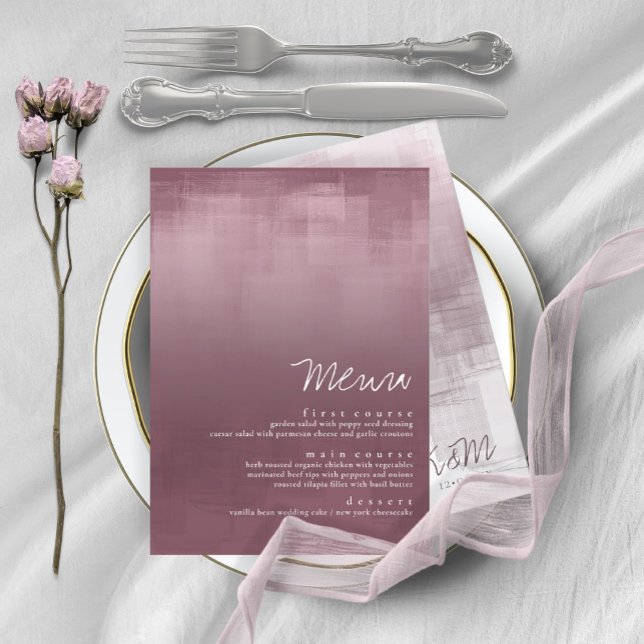 Menu Mauve ID774 för återgivning av vattenfärg Meny (Skapare uppladdad)