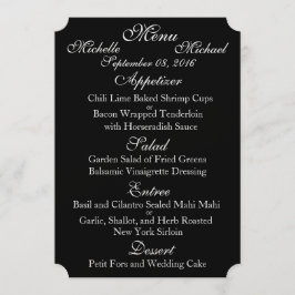 MENU-MENU för anpassade två sida vid BRÖLLOP Meny