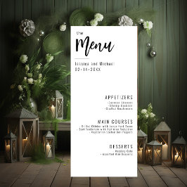 💍 Menu-minimalistisk Elegant Meny