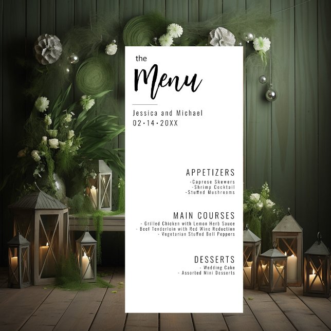 💍 Menu-minimalistisk Elegant Meny (The Menu Card from Elegance collection. )