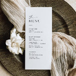 Menu Modern Bröllop Dinner Menu med minimalistisk  Meny<br><div class="desc">Denna minimalistiska bröllop-meny är perfekt för ett romantiskt modernt bröllop. Den rena och enkla designen kommer att matcha din elegant bröllop eller enkla bröllop perfekt!</div>