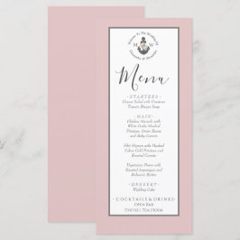 Menu Nautisk-Thned Blommigt Anchor Dusty Ro Rosa Meny