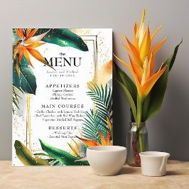Menu- och Drink list Birds of Paradise Bliss Meny