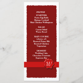 Menu/program vax Seal Bröllop Meny