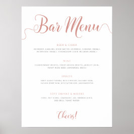 Menu ro Guld Bröllop Pub Poster