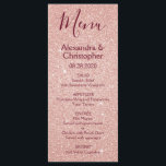 Menu rosa ros Guld Burgundy Glitter Bröllop Meny<br><div class="desc">Rosa ros Guld och Burgundy Glitter och Gnistra Bröllop Menu. Den här gigantiska Bröllop-menyn kan anpassas så att den omfattar namn av menyalternativen Bride och Groom,  bröllop och bröllop.</div>