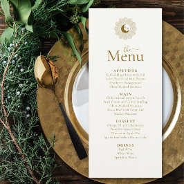 Menu sol och Måne Timless Bröllop Meny