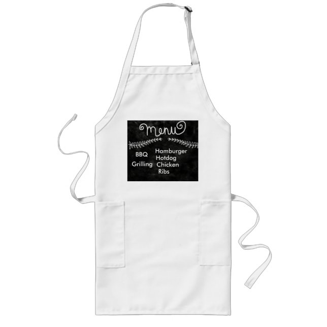 Menu Stil Long Apron Långt Förkläde (Framsidan)