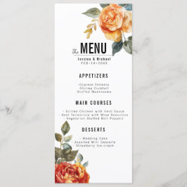 Menu + underbar text Marble Dreams Orange Ro Meny