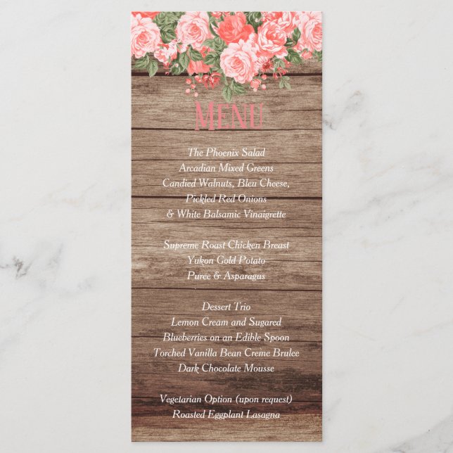 Menu - Väderbråck och Lantern - Koral Meny (Framsida)