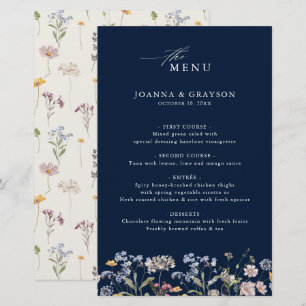 Menu Vår Wildblomme Meadow Bröllop