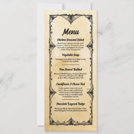 Menu Wedding Reception Gothic Ram Halloween Inbjudningar