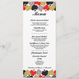 Menu Wedding Reception Las Vegas Casino Card Inbjudningar