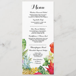 Menu Wedding Reception Rustic Luau Aloha Cards Inbjudningar