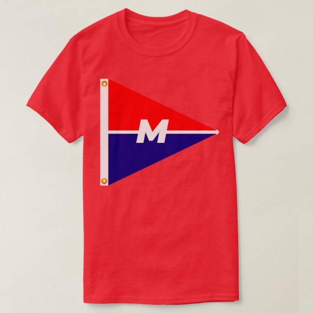 MenunketeYacht Klubb Burgee TShirt T Shirt (Design framsida)