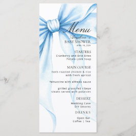 Menus for a modern  baby shower. meny