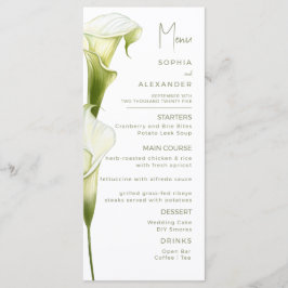 Menus for a modern wedding. meny