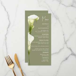 Menus for a modern wedding. meny