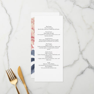 Menus Template Casamento Elegante Floral Meny