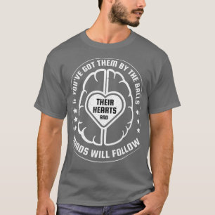 Menx27s-mind och hjärta t shirt
