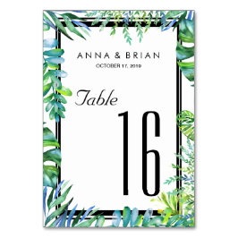 Meny Bröllop + Bordsnummer kort