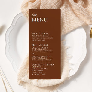 Meny Bröllop i Modern och elegant typografi